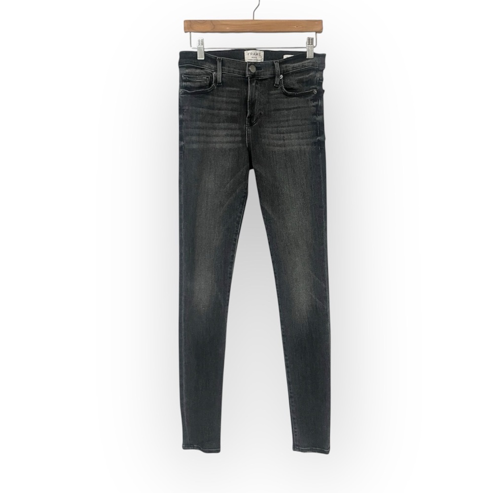 Frame Jagger True Skinny in Hubbel St faded dark gray wash